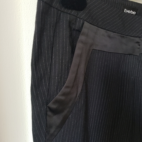 Bebe pinstripe cuffed capri - Picture 2 of 10
